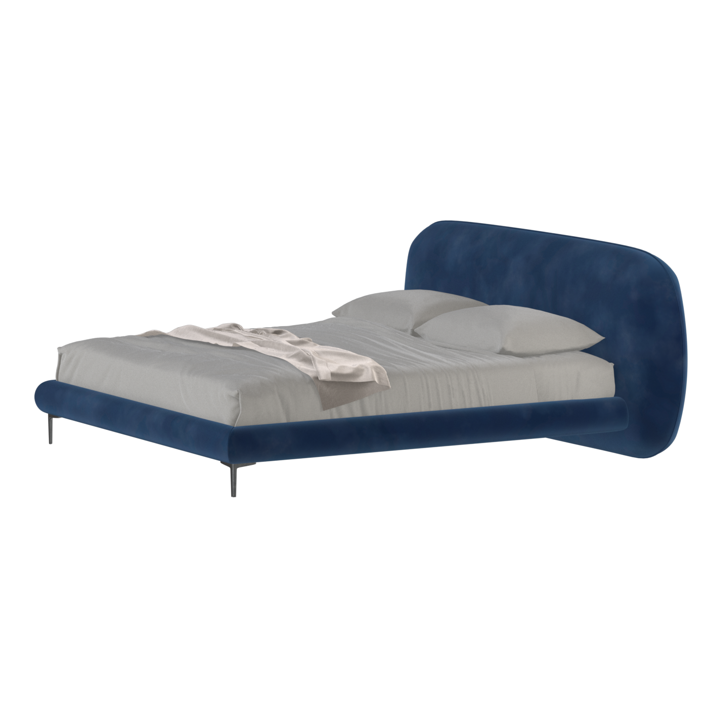 Bolzano Upholstered Bed with Curved Headboard
