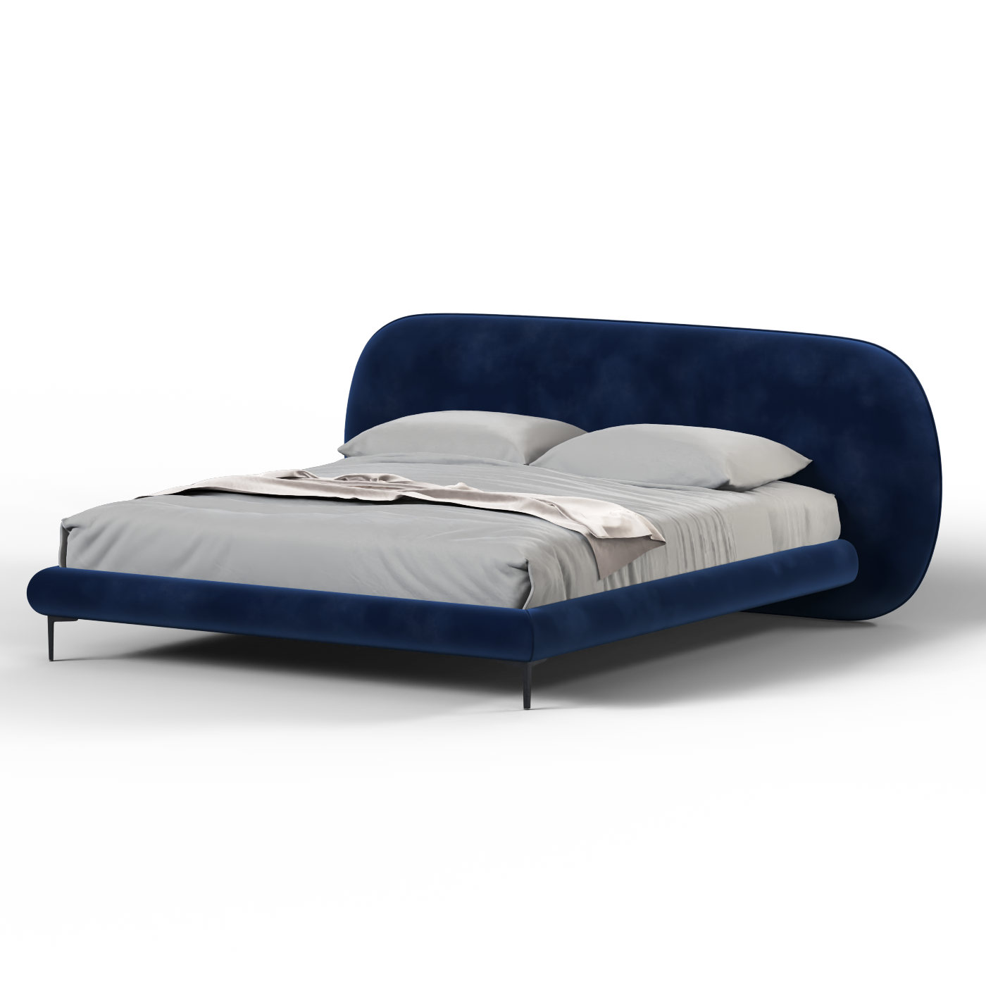 Bolzano Upholstered Bed with Curved Headboard