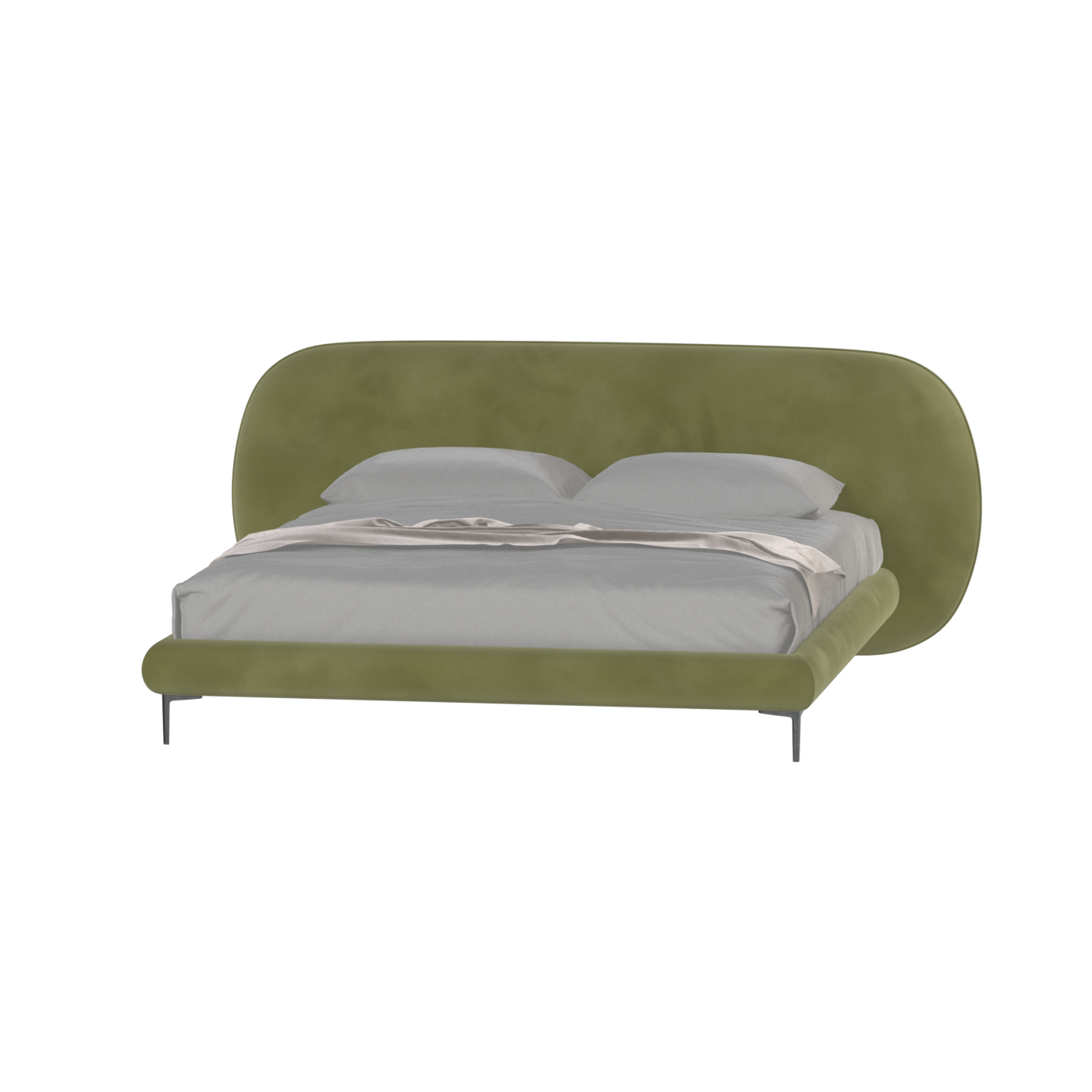 Bolzano Upholstered Bed with Curved Headboard
