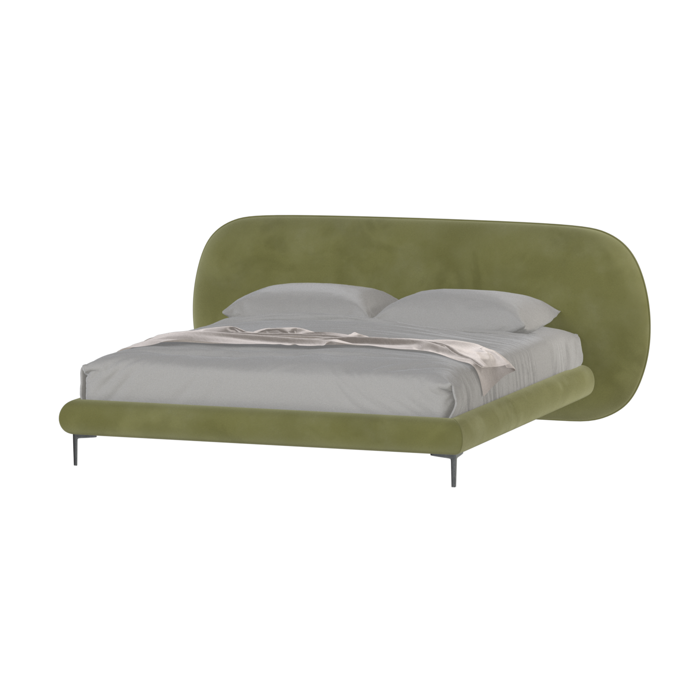 Bolzano Upholstered Bed with Curved Headboard