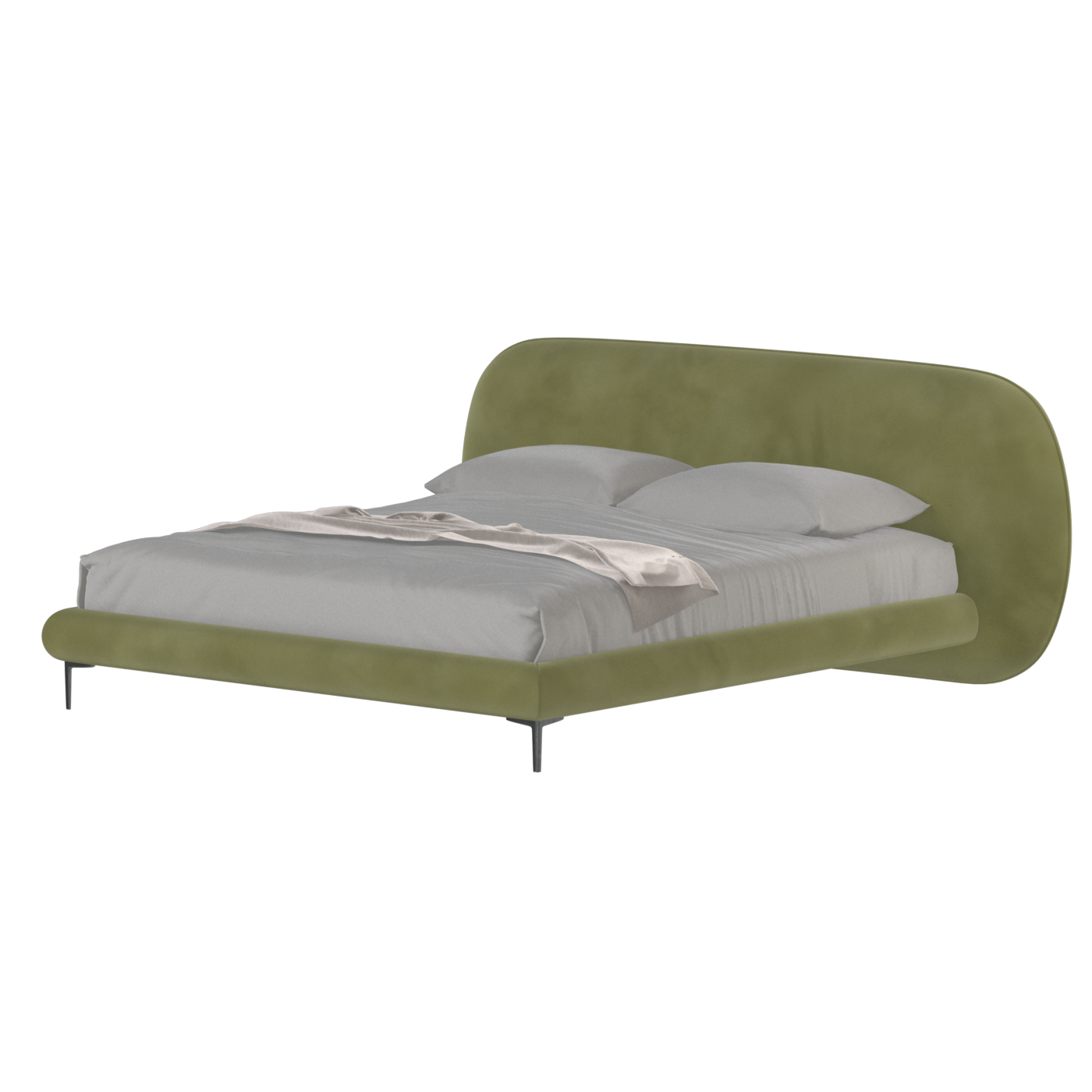 Bolzano Upholstered Bed with Curved Headboard