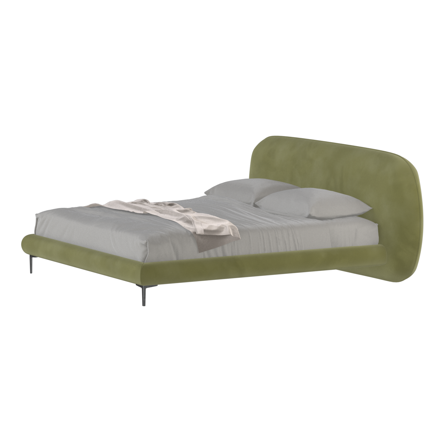 Bolzano Upholstered Bed with Curved Headboard
