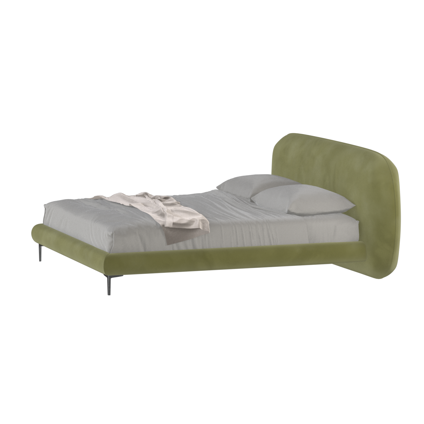 Bolzano Upholstered Bed with Curved Headboard