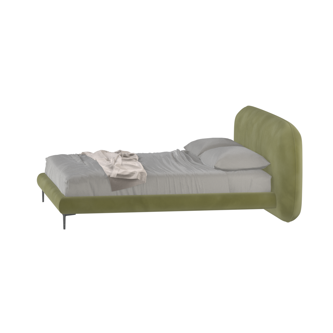 Bolzano Upholstered Bed with Curved Headboard