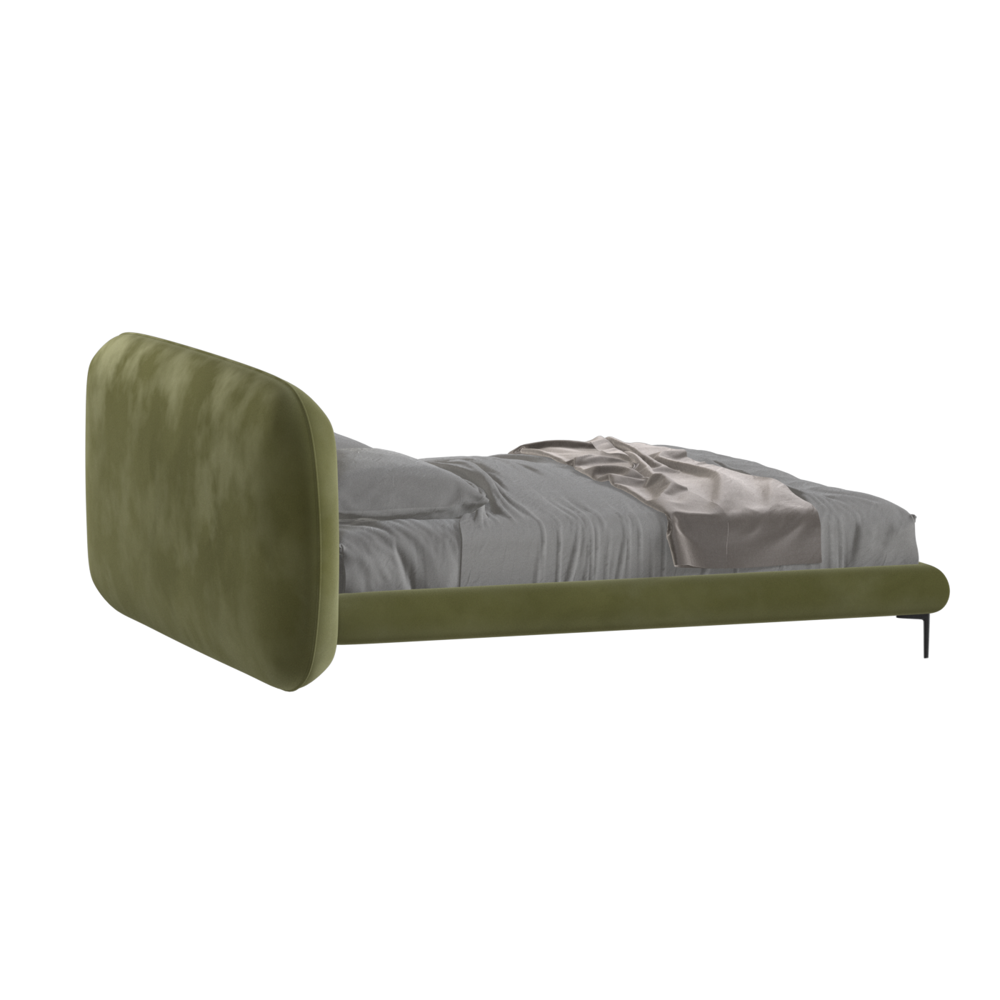 Bolzano Upholstered Bed with Curved Headboard