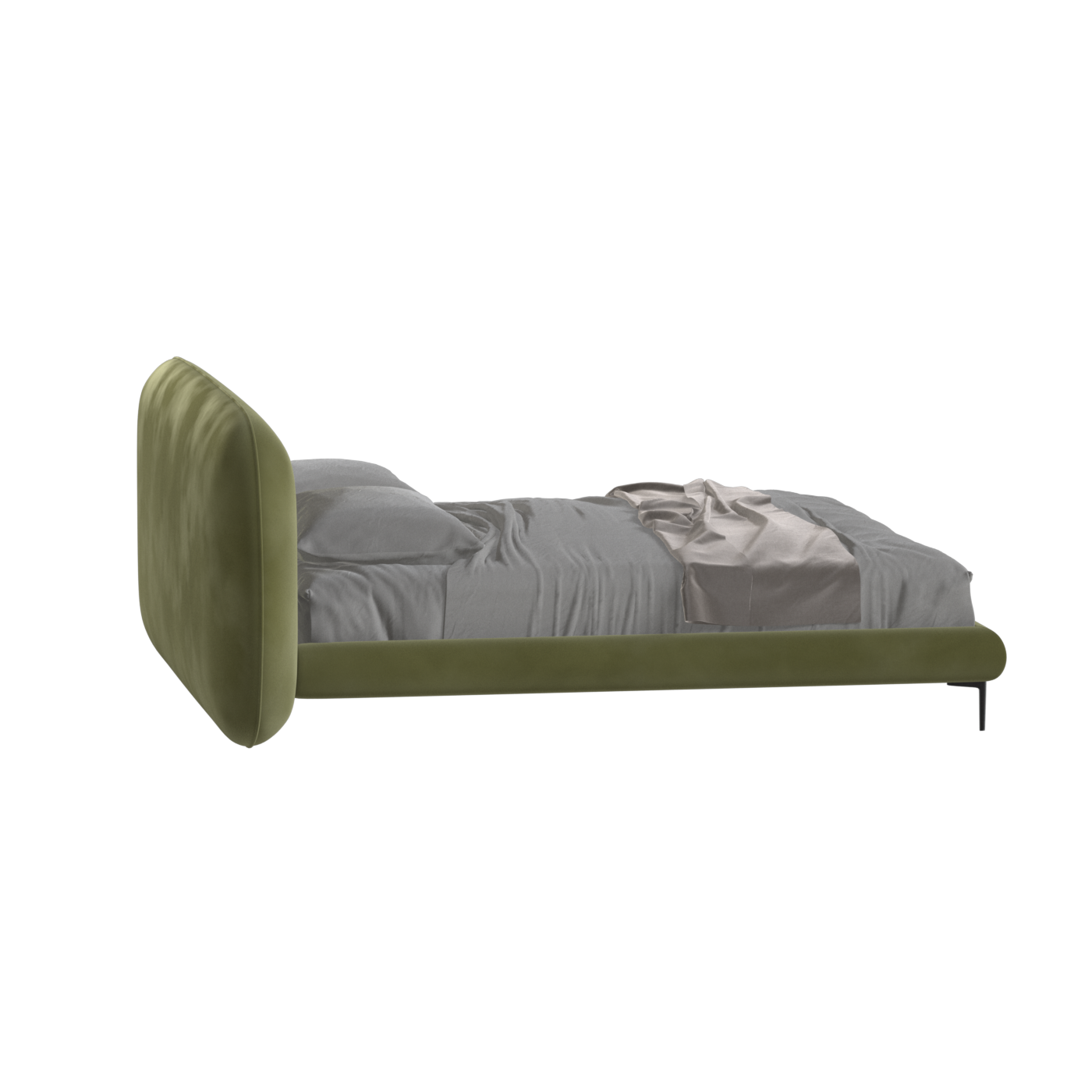 Bolzano Upholstered Bed with Curved Headboard