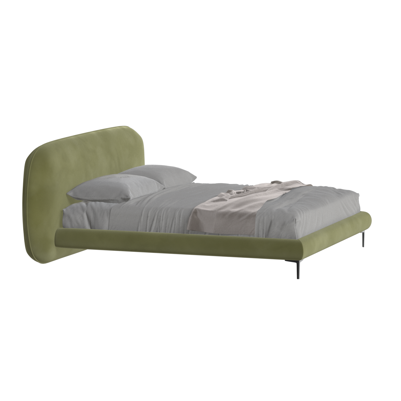 Bolzano Upholstered Bed with Curved Headboard
