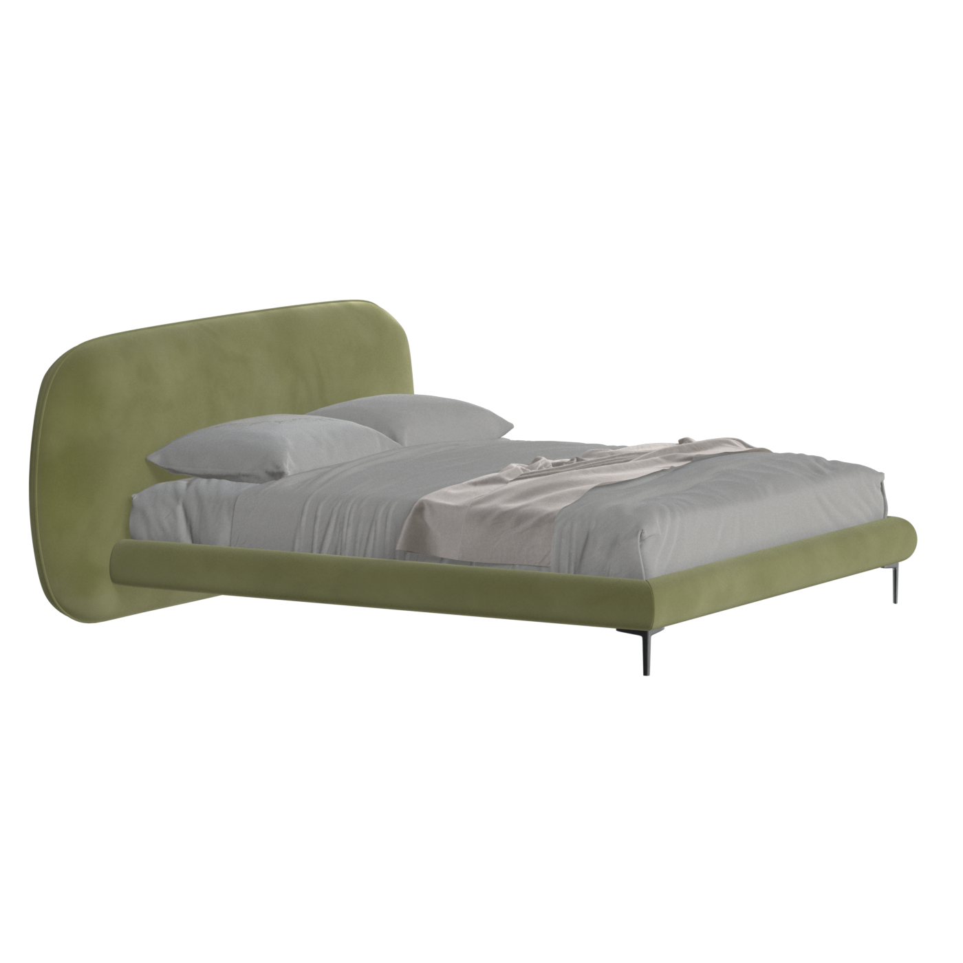 Bolzano Upholstered Bed with Curved Headboard