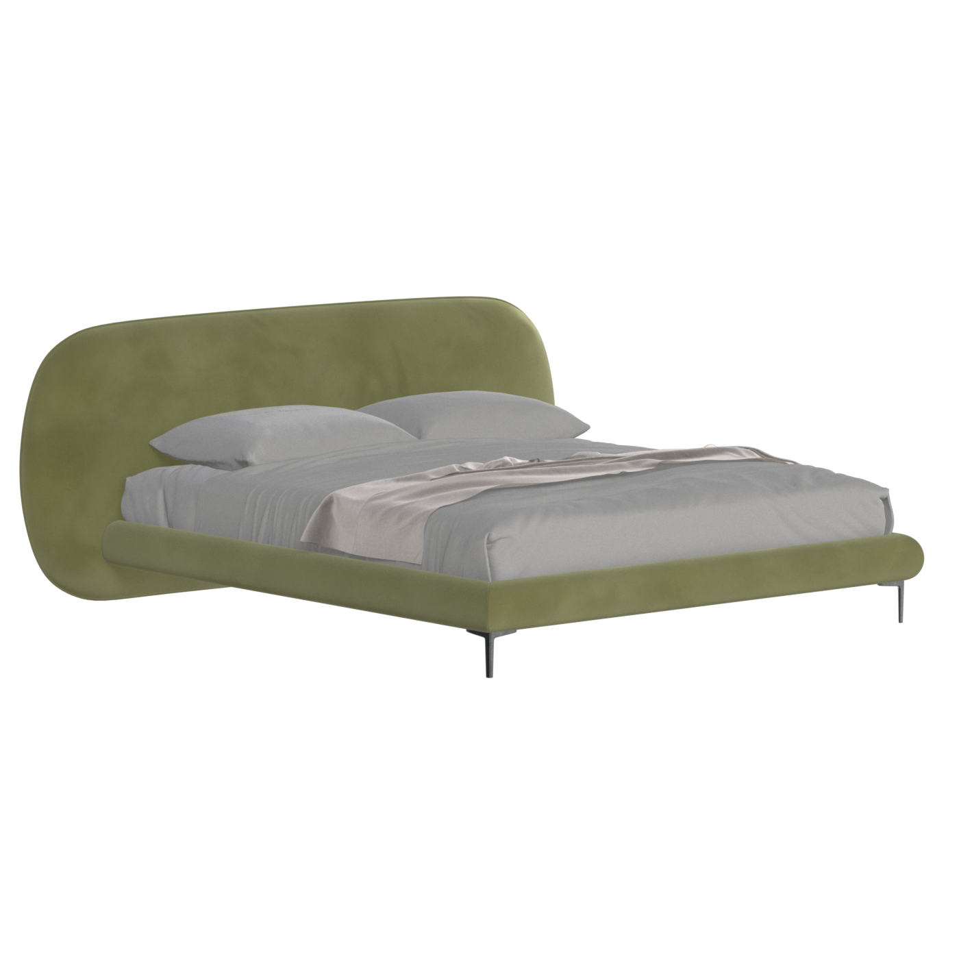 Bolzano Upholstered Bed with Curved Headboard