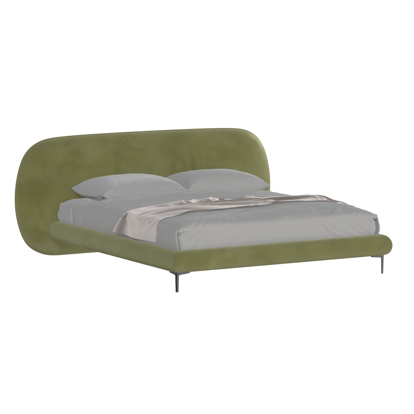 Bolzano Upholstered Bed with Curved Headboard