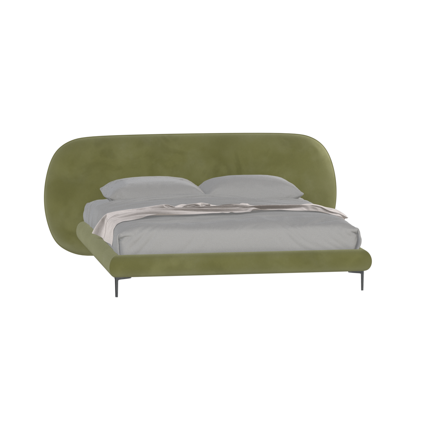 Bolzano Upholstered Bed with Curved Headboard