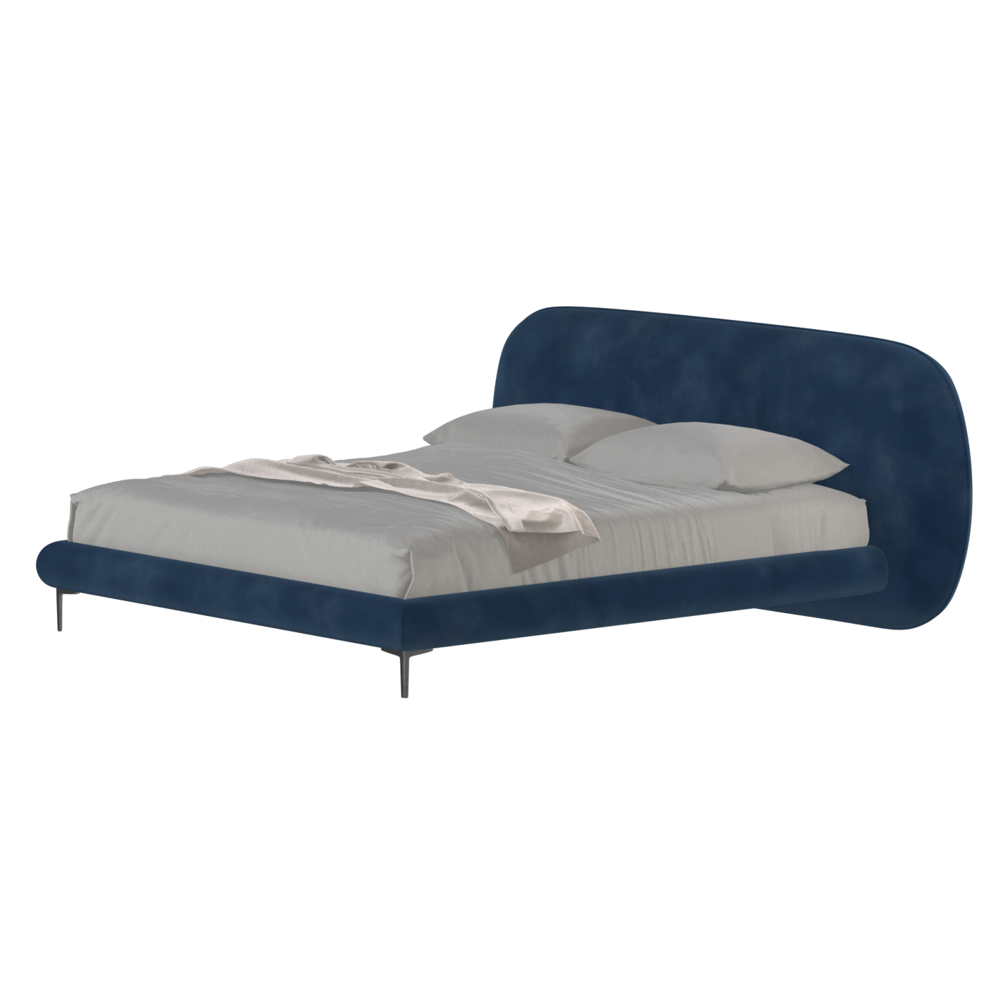 Bolzano Upholstered Bed with Curved Headboard