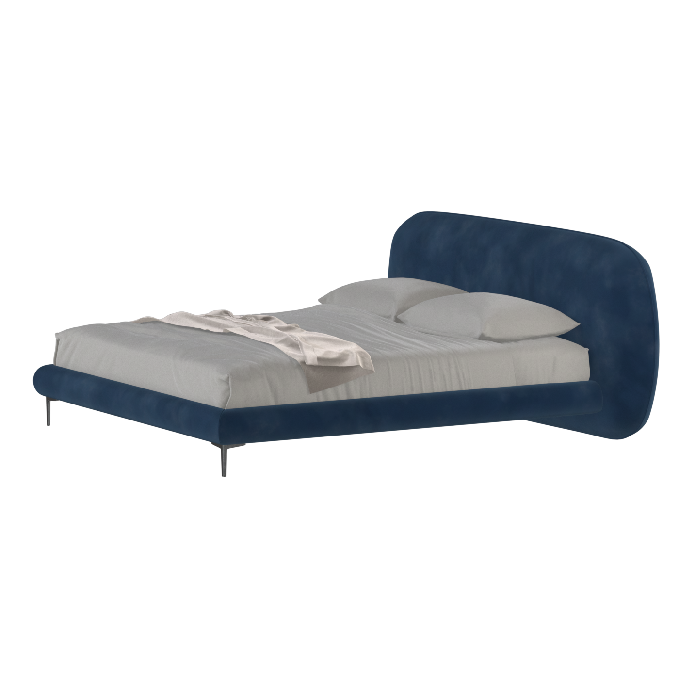 Bolzano Upholstered Bed with Curved Headboard