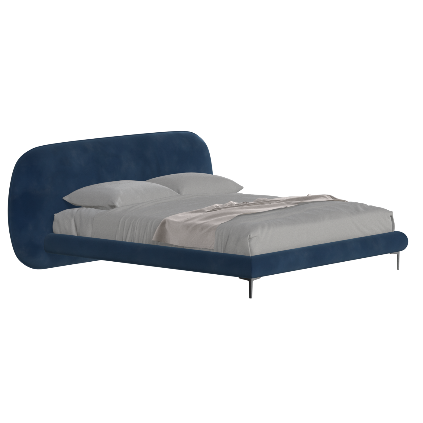 Bolzano Upholstered Bed with Curved Headboard