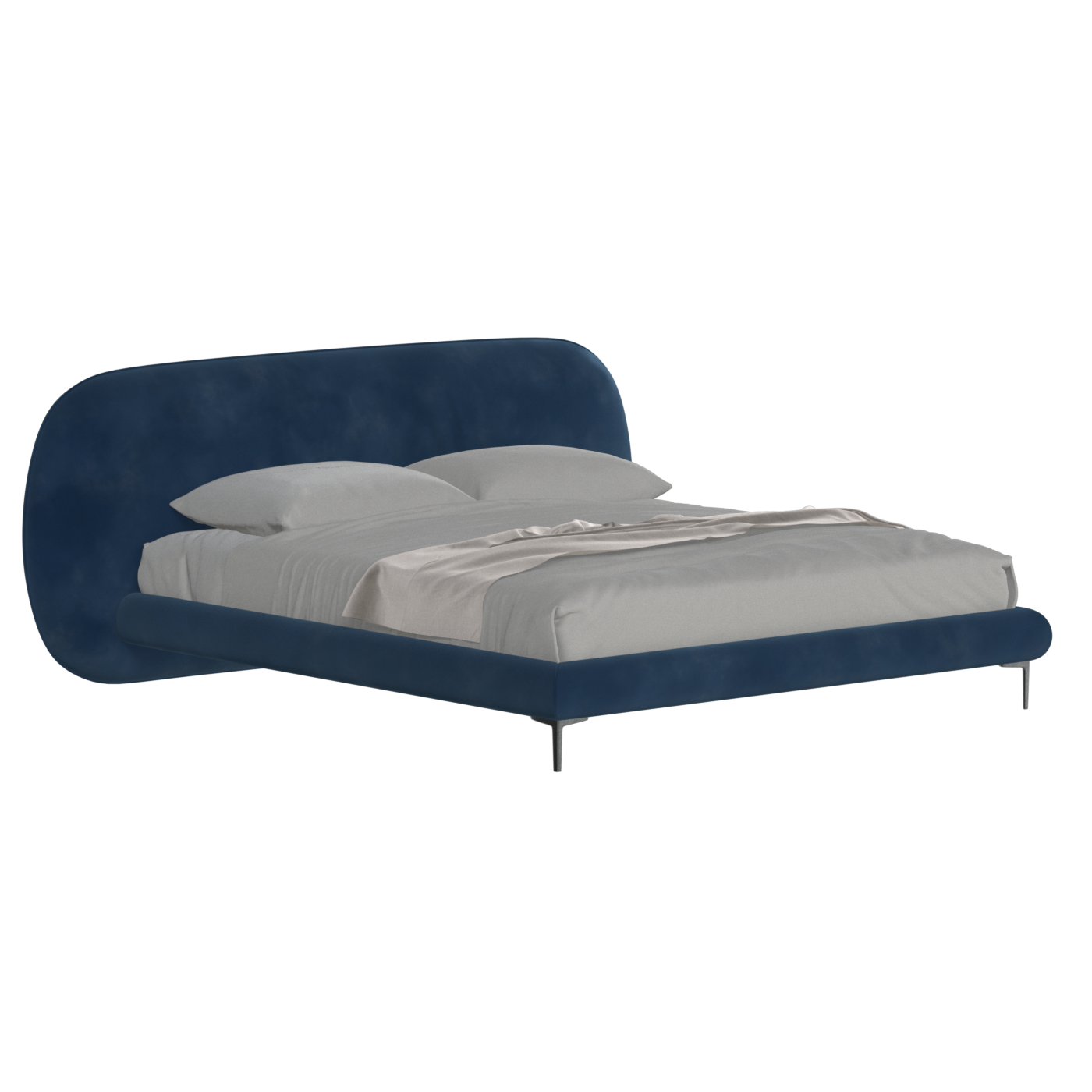 Bolzano Upholstered Bed with Curved Headboard
