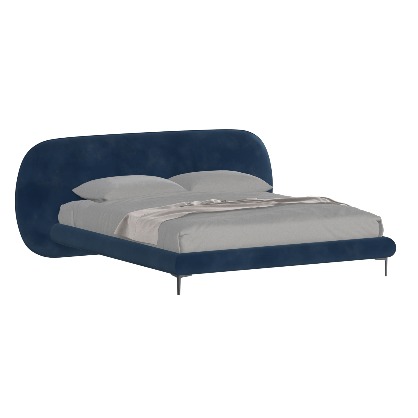 Bolzano Upholstered Bed with Curved Headboard