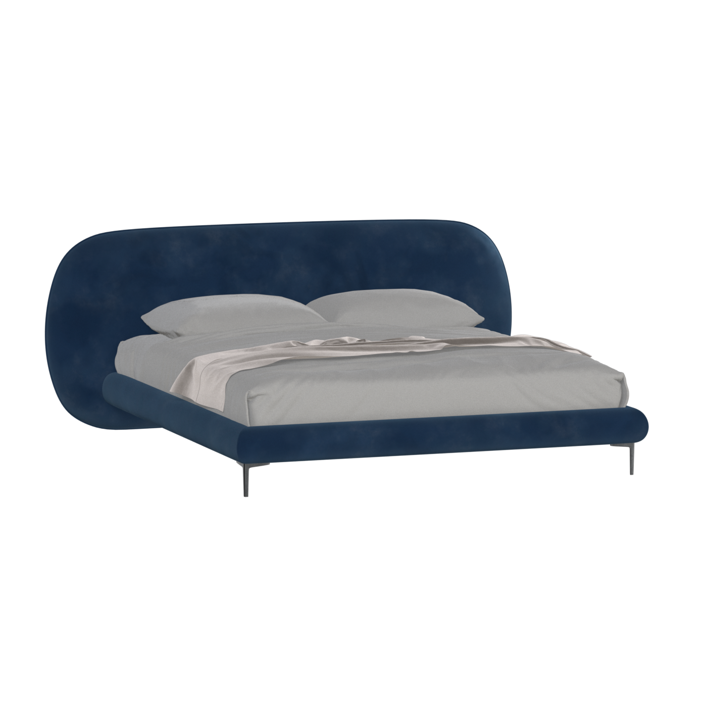 Bolzano Upholstered Bed with Curved Headboard