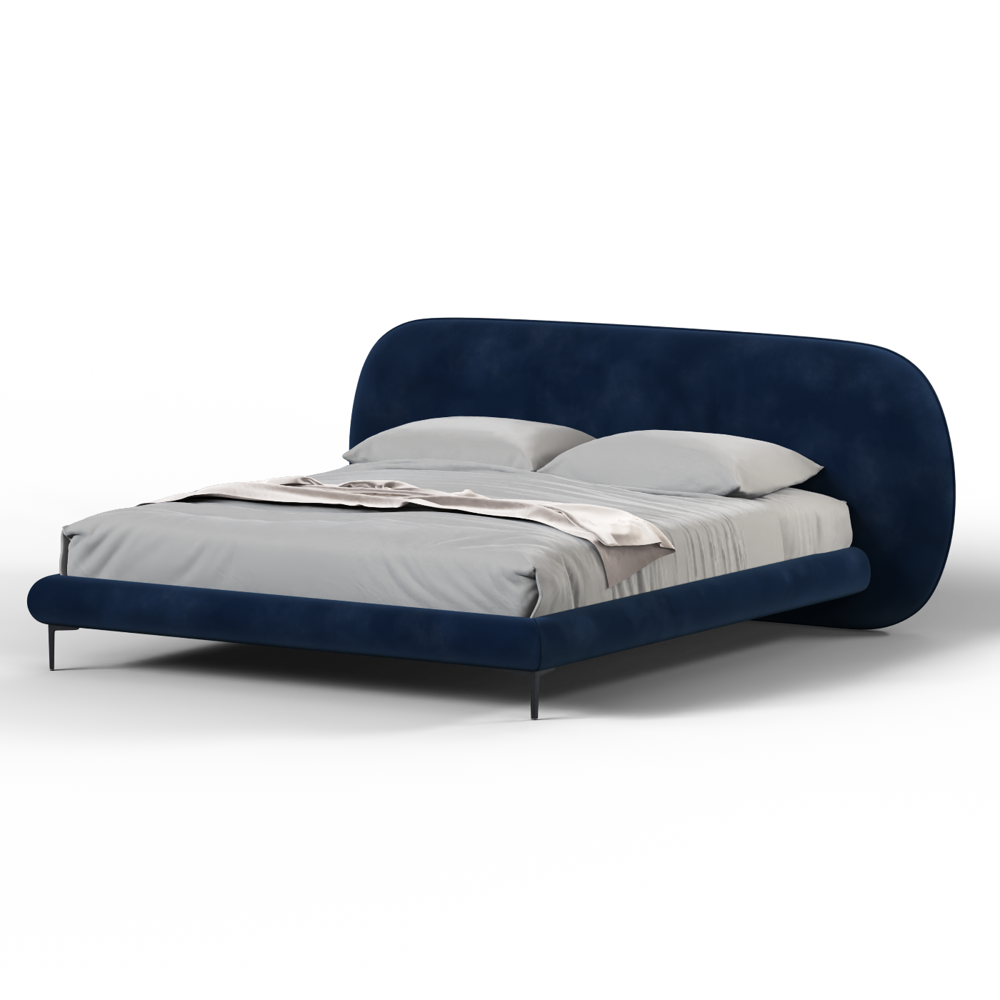 Bolzano Upholstered Bed with Curved Headboard