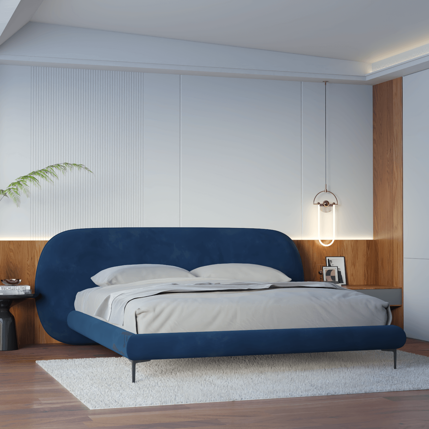 Bolzano Upholstered Bed with Curved Headboard