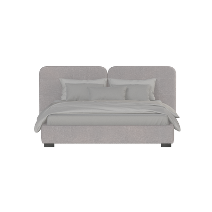Chloe Upholstered Double Bed in Soft Woven Fabric