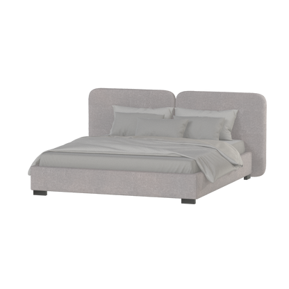 Chloe Upholstered Double Bed in Soft Woven Fabric