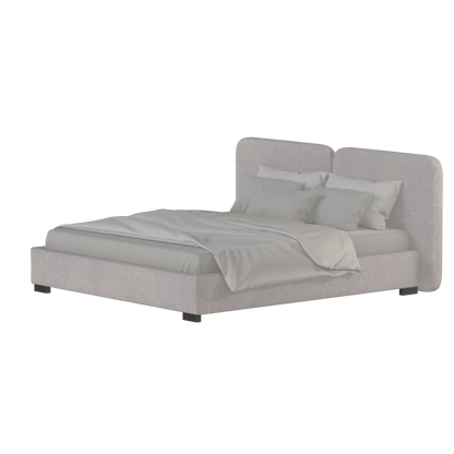 Chloe Upholstered Double Bed in Soft Woven Fabric