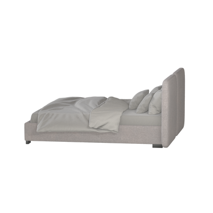 Chloe Upholstered Double Bed in Soft Woven Fabric