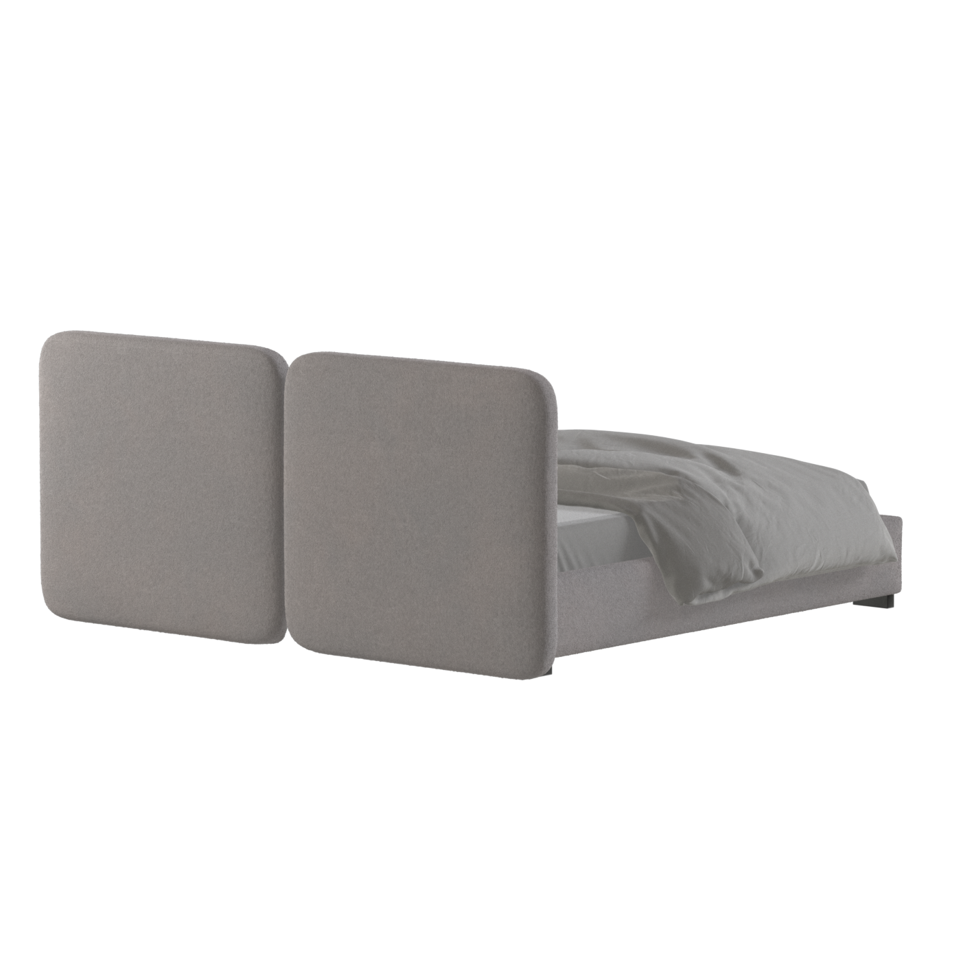 Chloe Upholstered Double Bed in Soft Woven Fabric