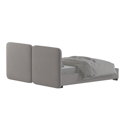 Chloe Upholstered Double Bed in Soft Woven Fabric