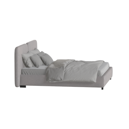 Chloe Upholstered Double Bed in Soft Woven Fabric