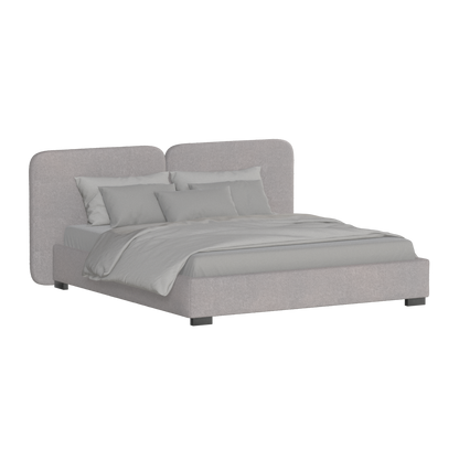 Chloe Upholstered Double Bed in Soft Woven Fabric