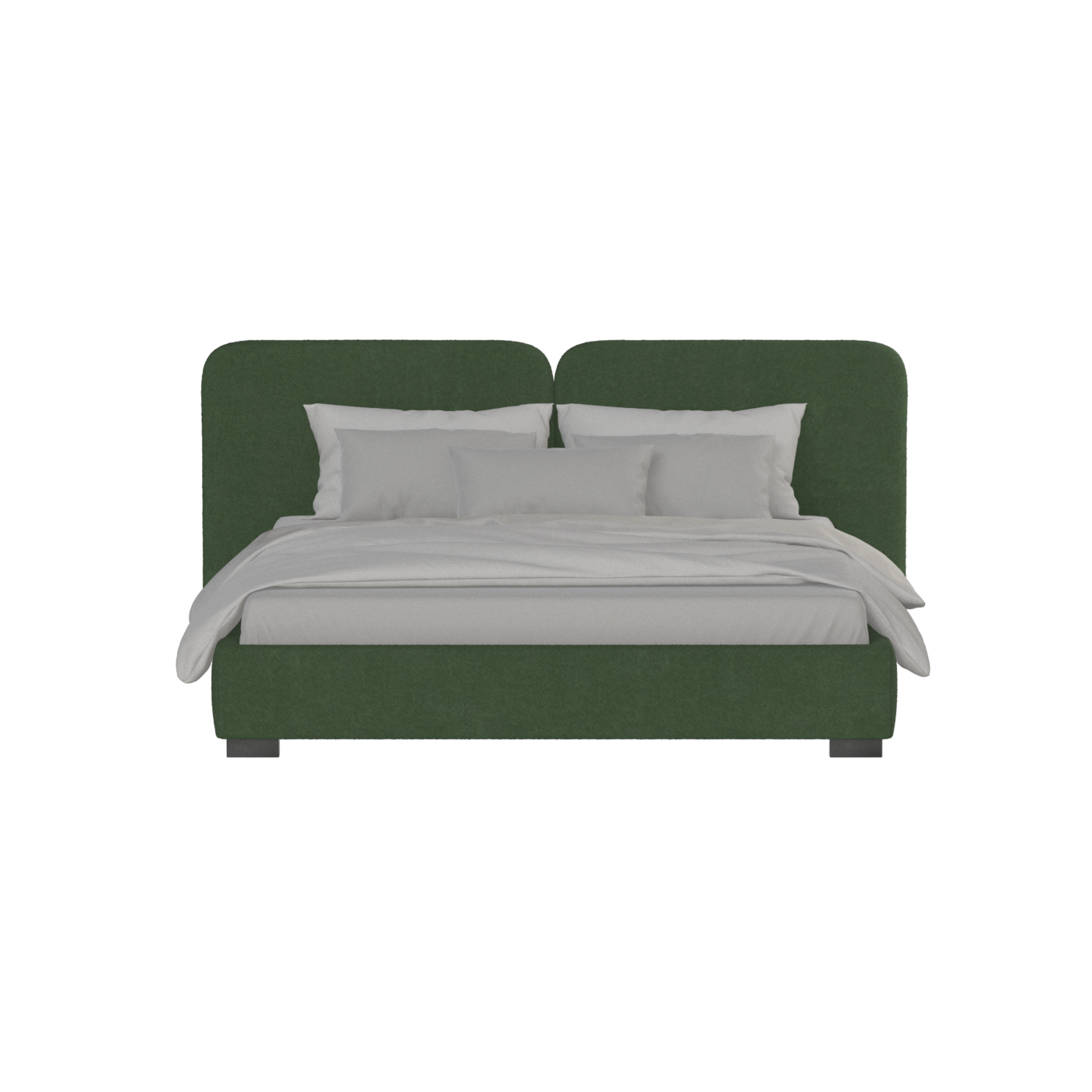 Chloe Upholstered Double Bed in Soft Woven Fabric
