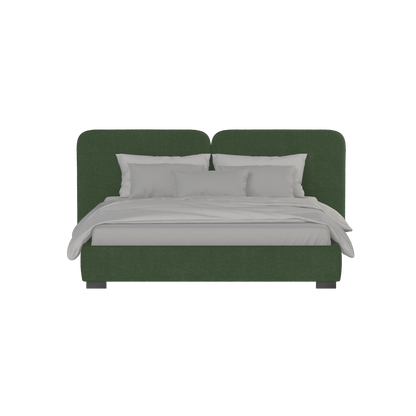 Chloe Upholstered Double Bed in Soft Woven Fabric