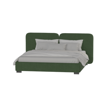 Chloe Upholstered Double Bed in Soft Woven Fabric