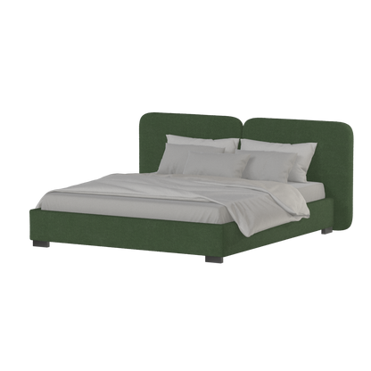 Chloe Upholstered Double Bed in Soft Woven Fabric