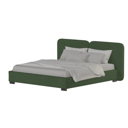 Chloe Upholstered Double Bed in Soft Woven Fabric