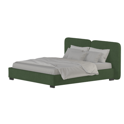 Chloe Upholstered Double Bed in Soft Woven Fabric