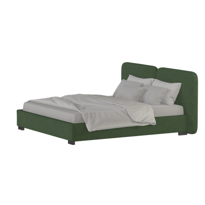 Chloe Upholstered Double Bed in Soft Woven Fabric