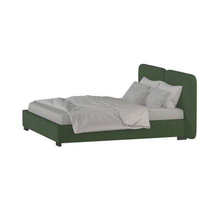 Chloe Upholstered Double Bed in Soft Woven Fabric