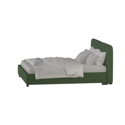 Chloe Upholstered Double Bed in Soft Woven Fabric
