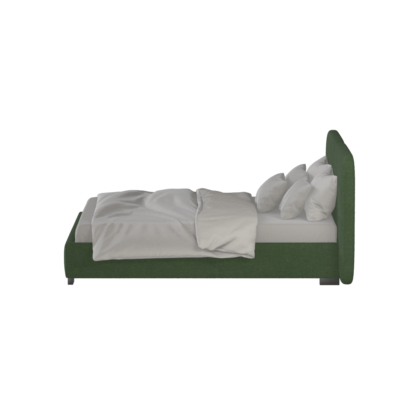 Chloe Upholstered Double Bed in Soft Woven Fabric