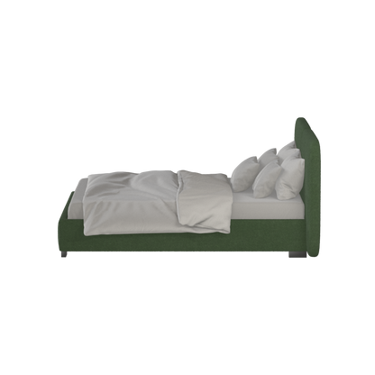 Chloe Upholstered Double Bed in Soft Woven Fabric