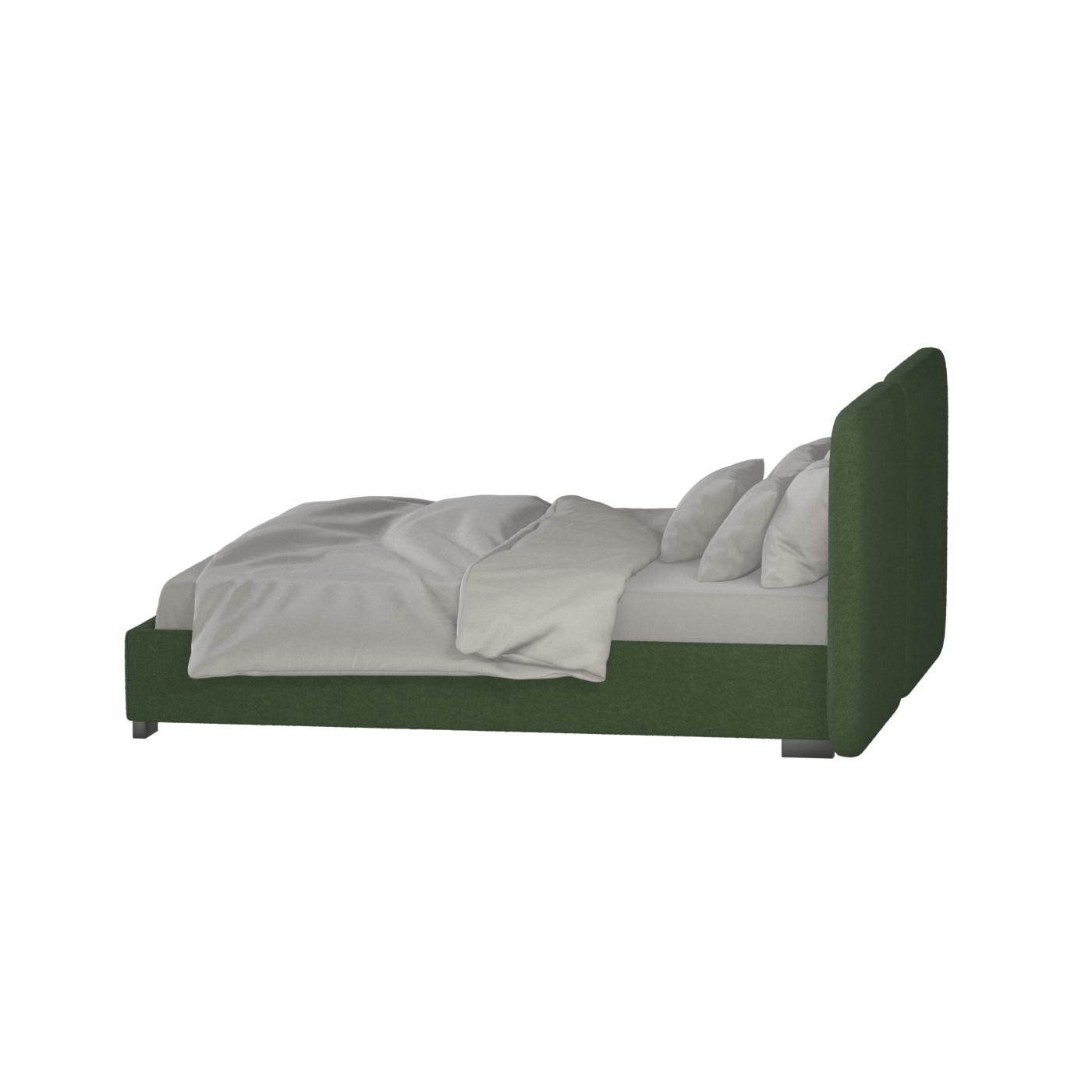 Chloe Upholstered Double Bed in Soft Woven Fabric