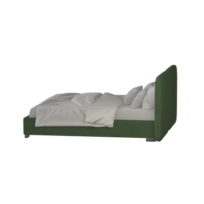 Chloe Upholstered Double Bed in Soft Woven Fabric