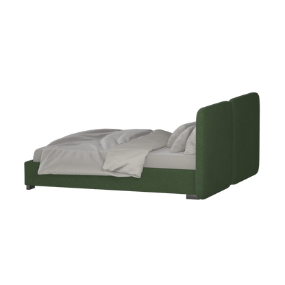 Chloe Upholstered Double Bed in Soft Woven Fabric