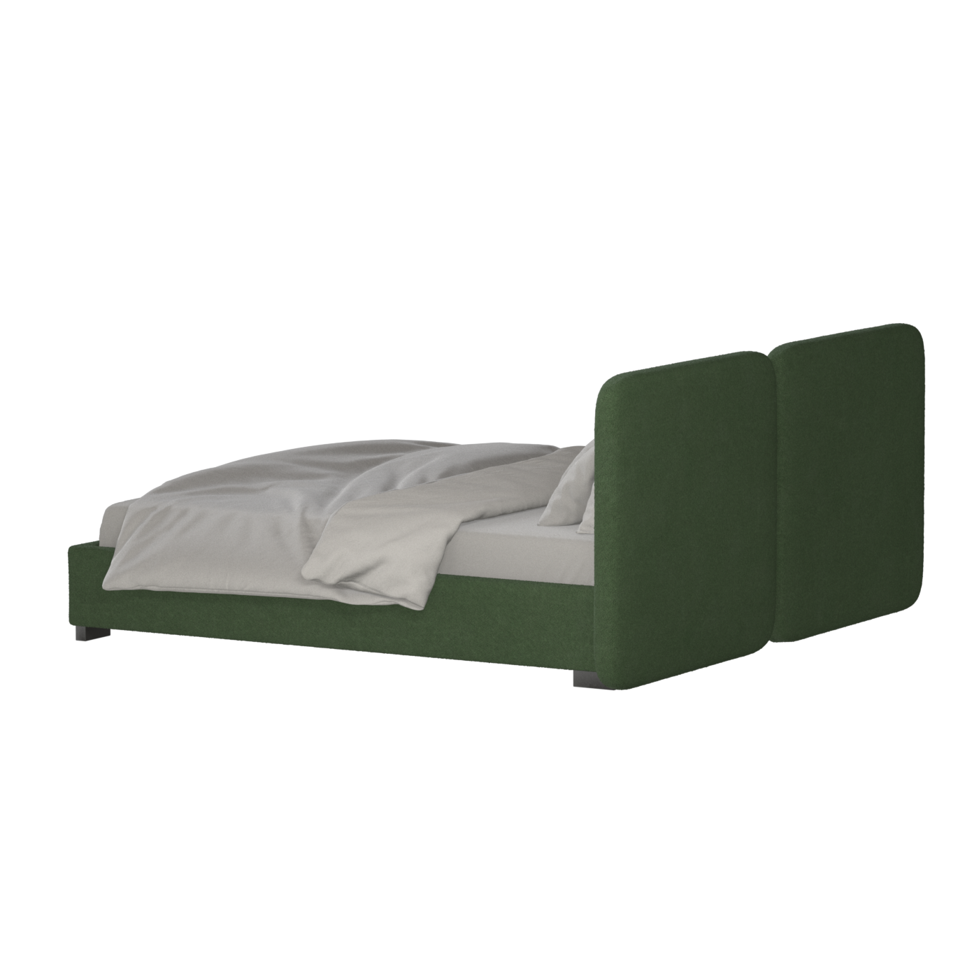 Chloe Upholstered Double Bed in Soft Woven Fabric