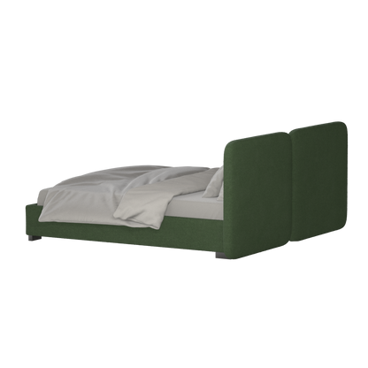 Chloe Upholstered Double Bed in Soft Woven Fabric