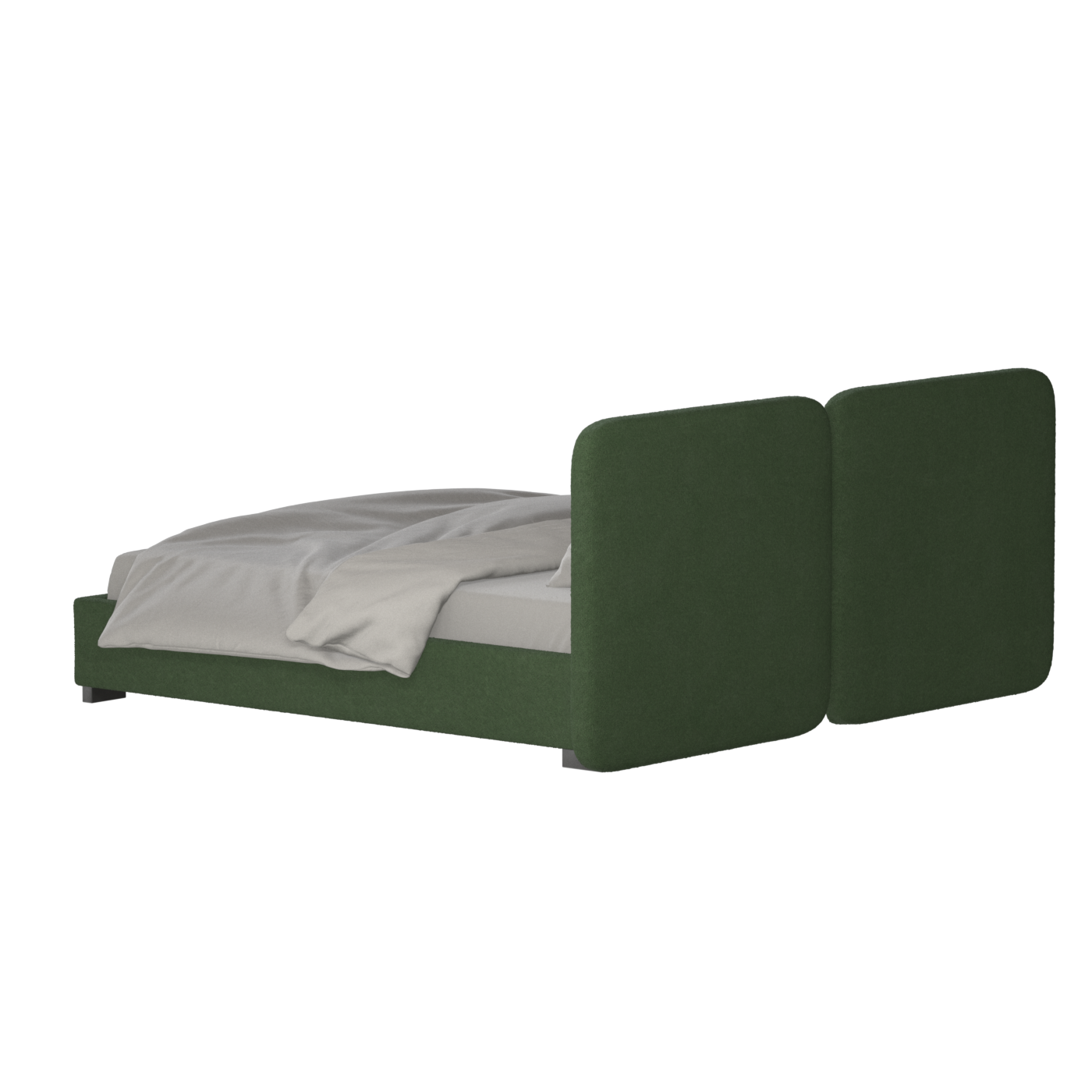 Chloe Upholstered Double Bed in Soft Woven Fabric