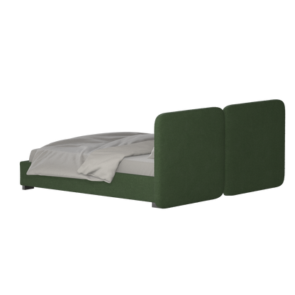 Chloe Upholstered Double Bed in Soft Woven Fabric