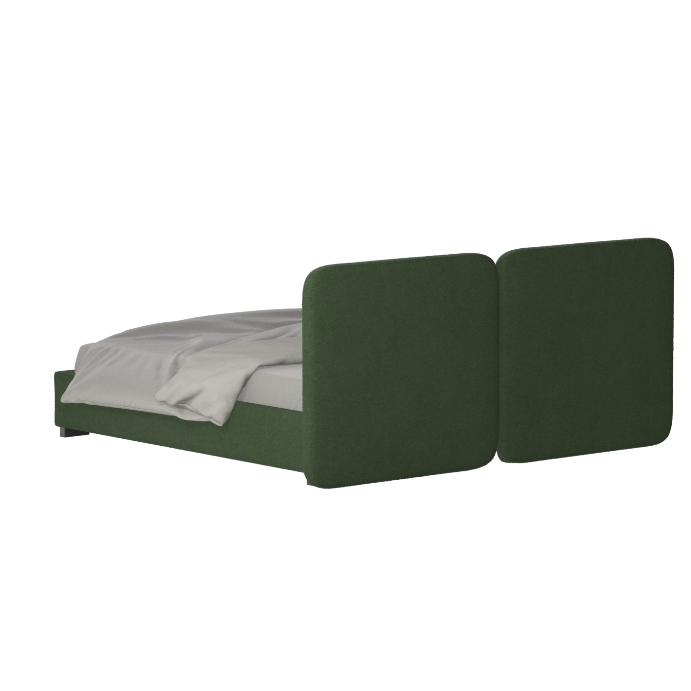 Chloe Upholstered Double Bed in Soft Woven Fabric
